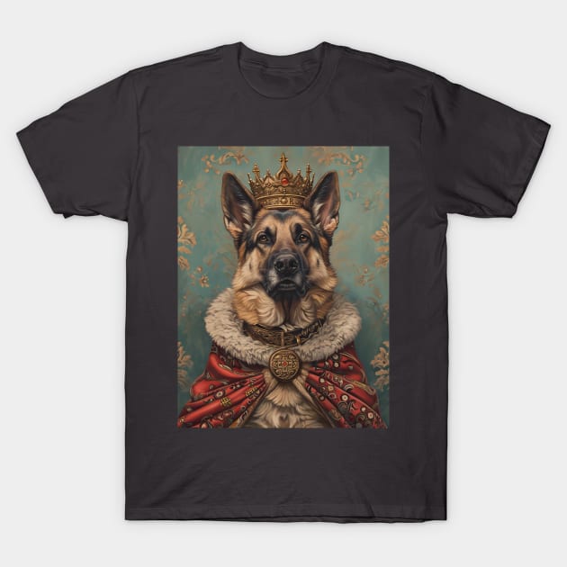 German Shepherd The King T-Shirt by AestheticsArt81